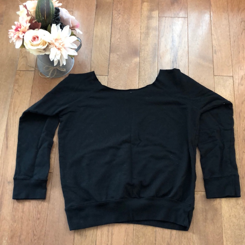 Cheekys black off the shoulder sweatshirt small - Picture 4 of 4